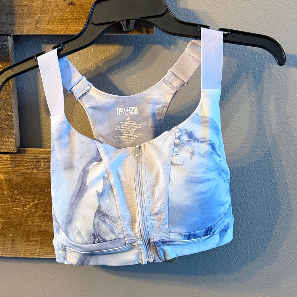Duluth Trading Co Light Purple and Gray Sports Bra